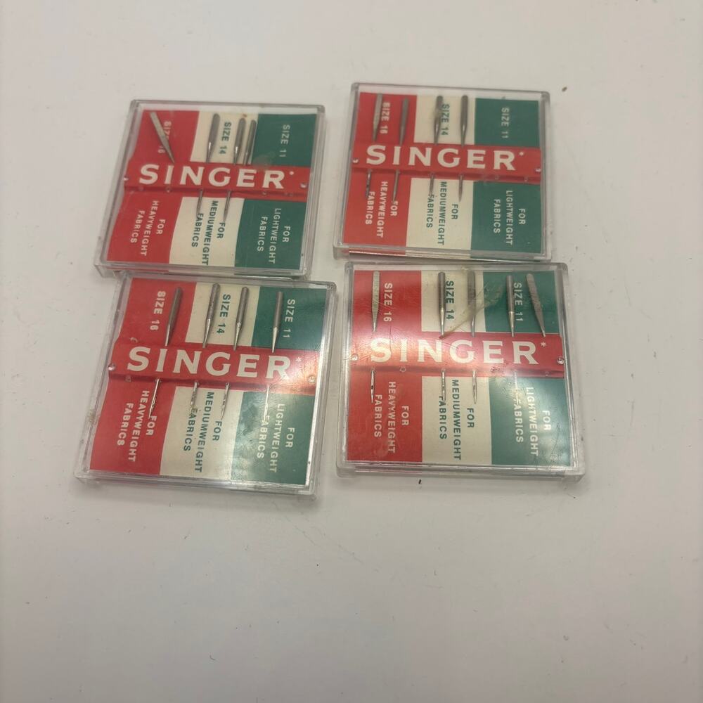 Vintage Singer Sewing Machine Needles Lot 5 Cases Sizes 11 14 16 W Germany